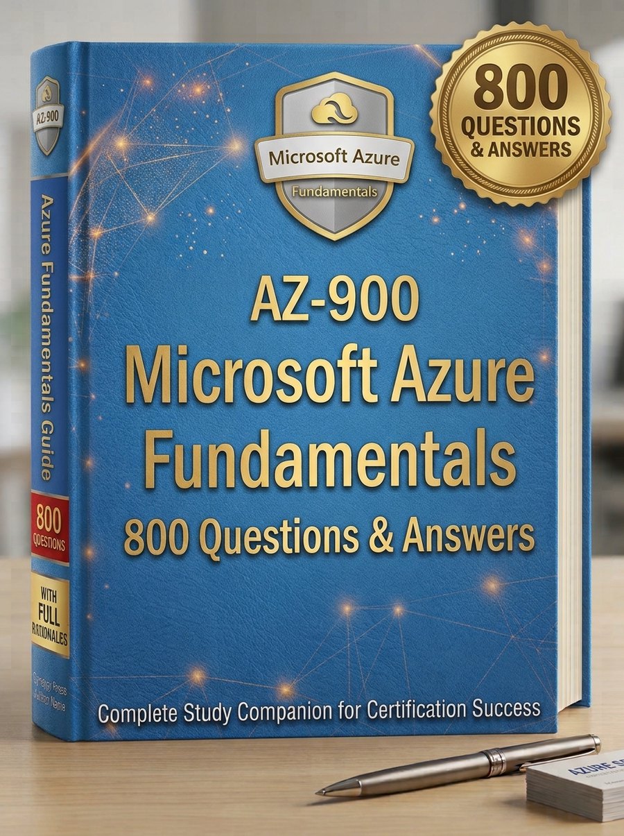 Microsoft Azure Fundamentals (AZ-900) - 800 Questions & Answers with Full Rationale cover